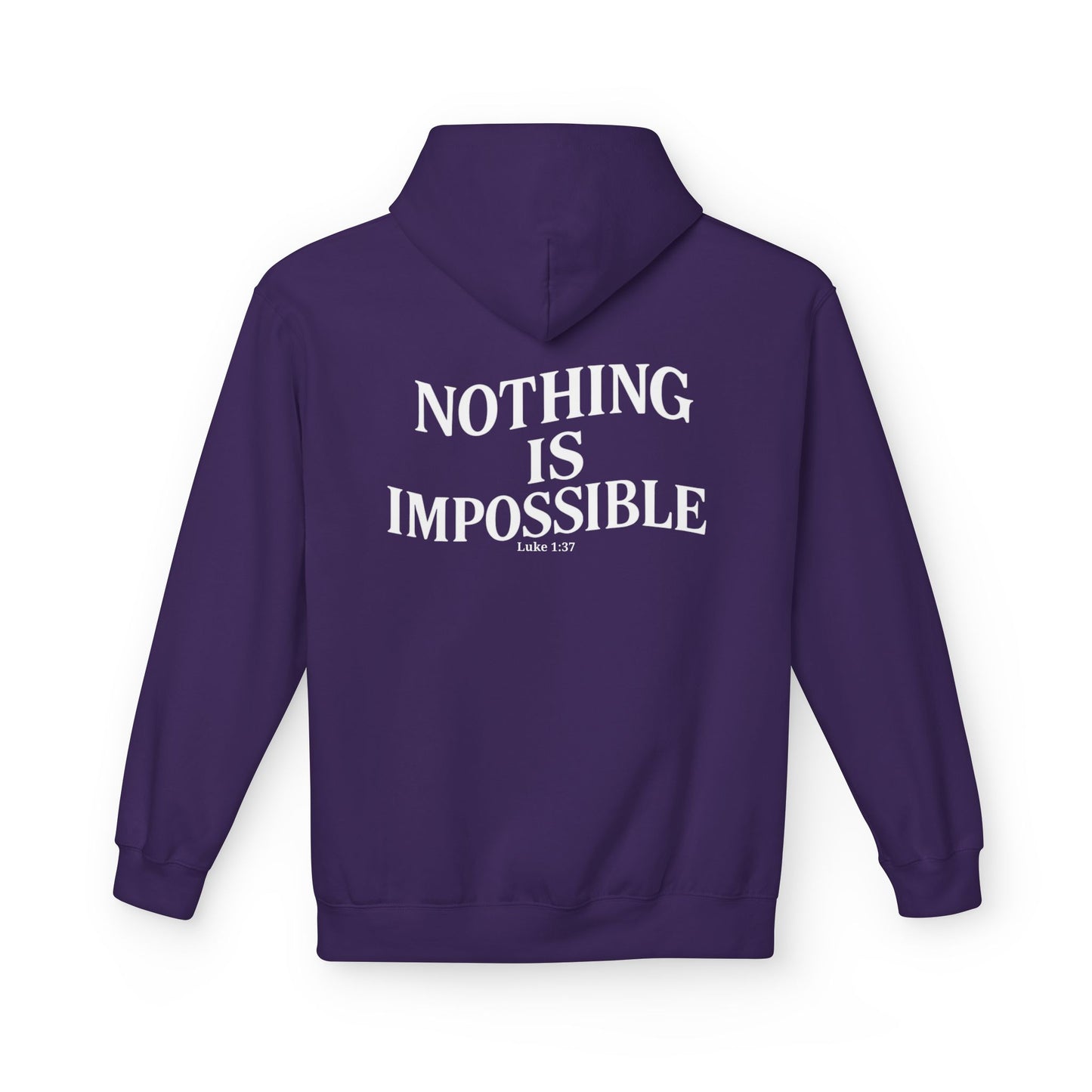 Miracle Crafted Hoodie - Luke 1:37 "Nothing Is Impossible"
