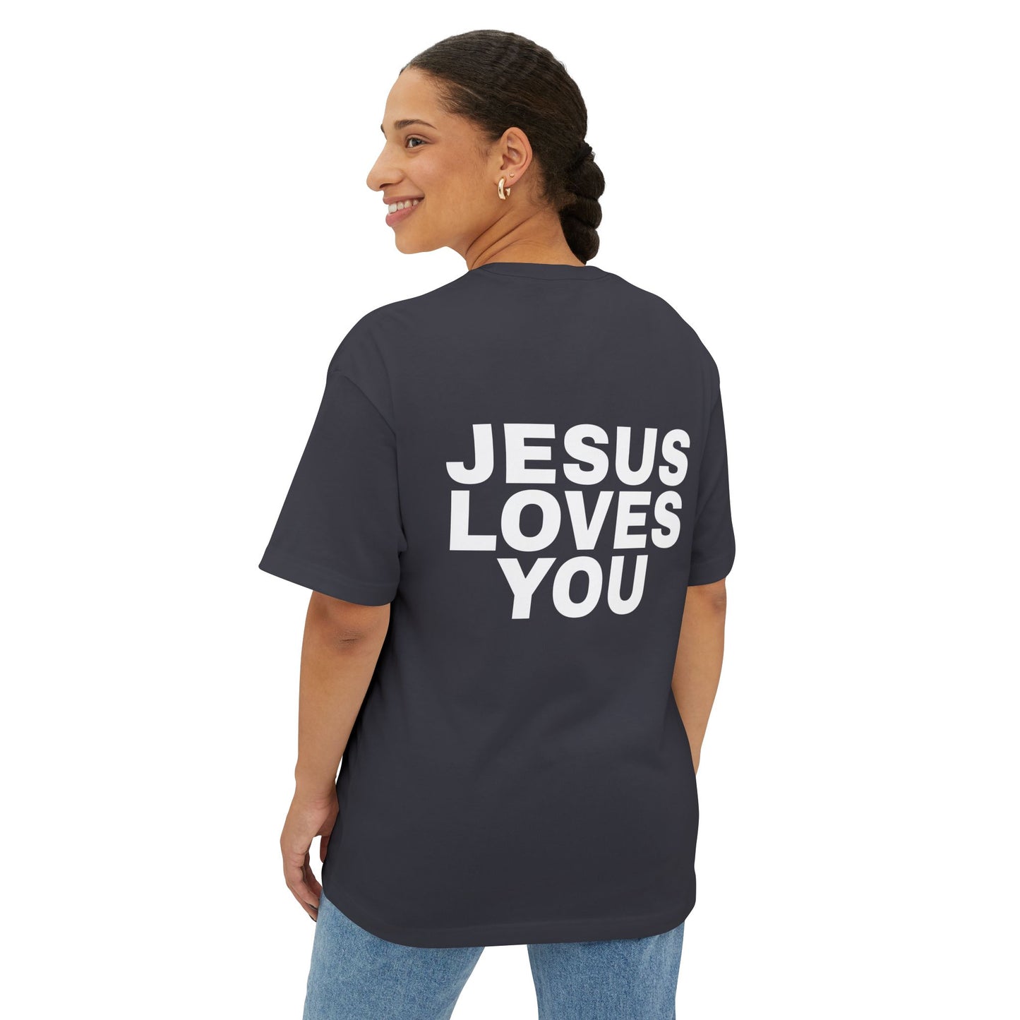 Miracle Crafted Oversized Tee - Jesus Loves You