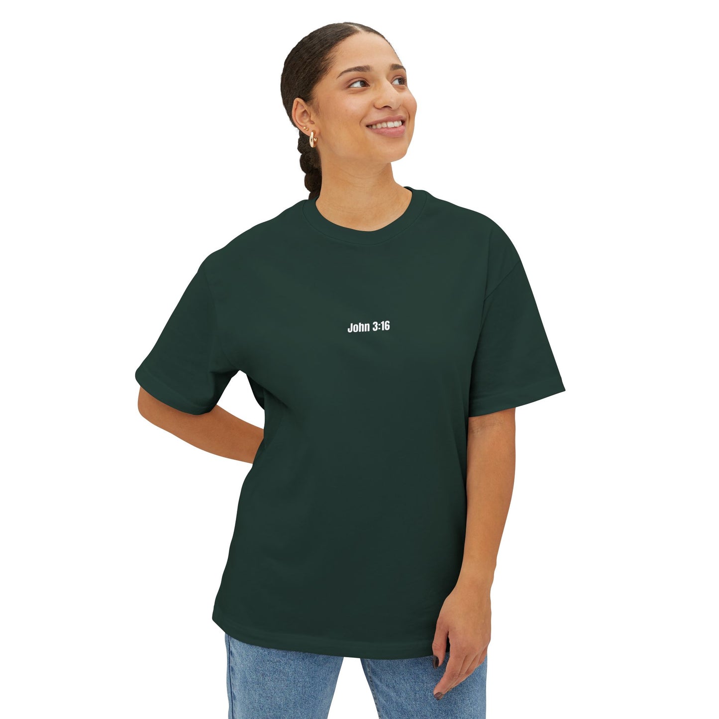 Miracle Crafted Oversized Tee - Jesus Loves You