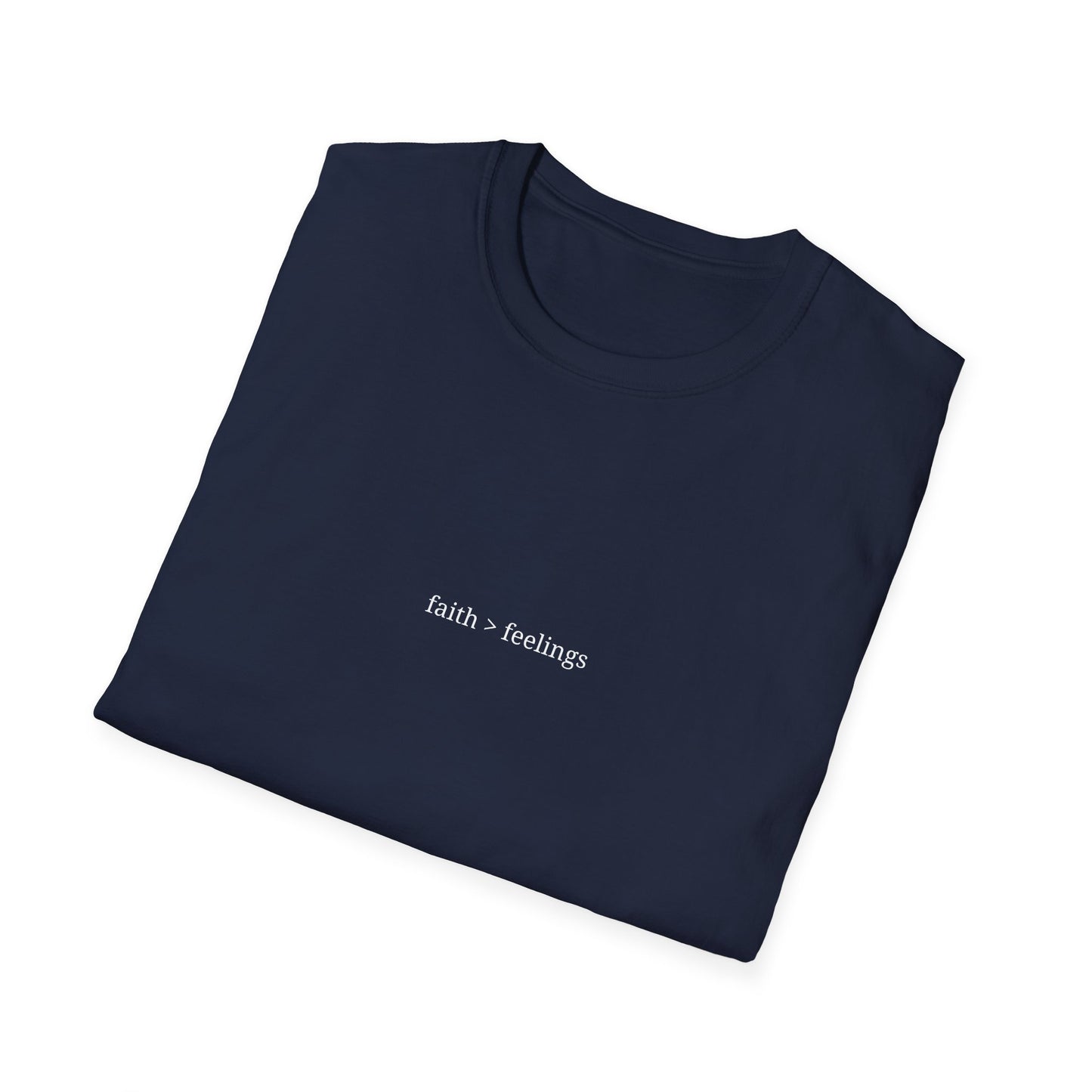 Miracle Crafted Tee - "Faith > Feelings" Front & Back Logo