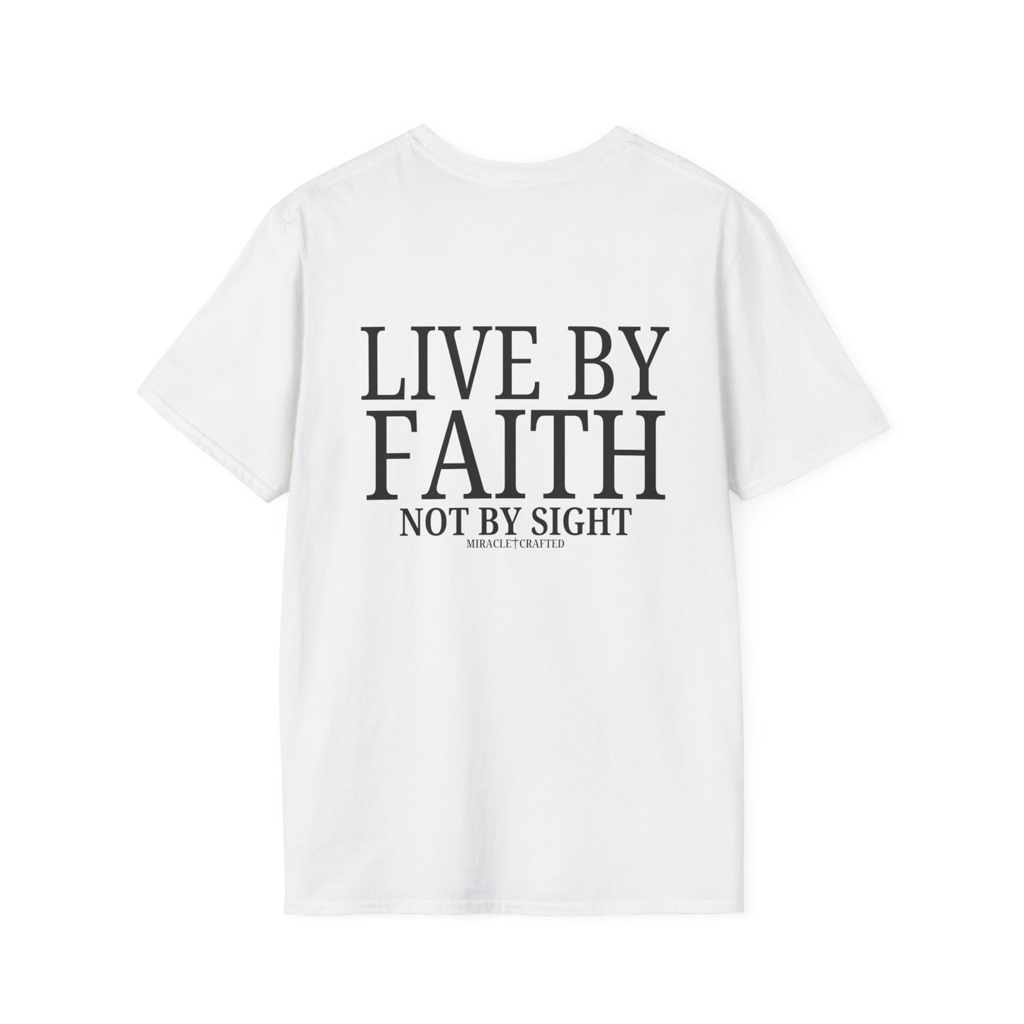 Miracle Crafted Tee - "Faith > Feelings" Front & Back Logo