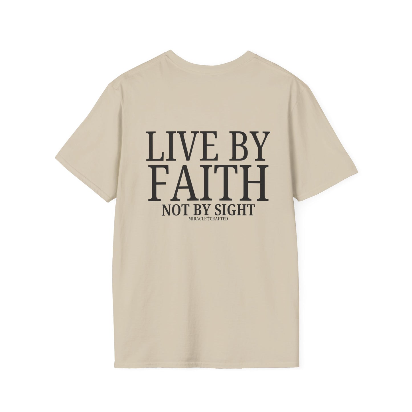 Miracle Crafted Tee - "Faith > Feelings" Front & Back Logo