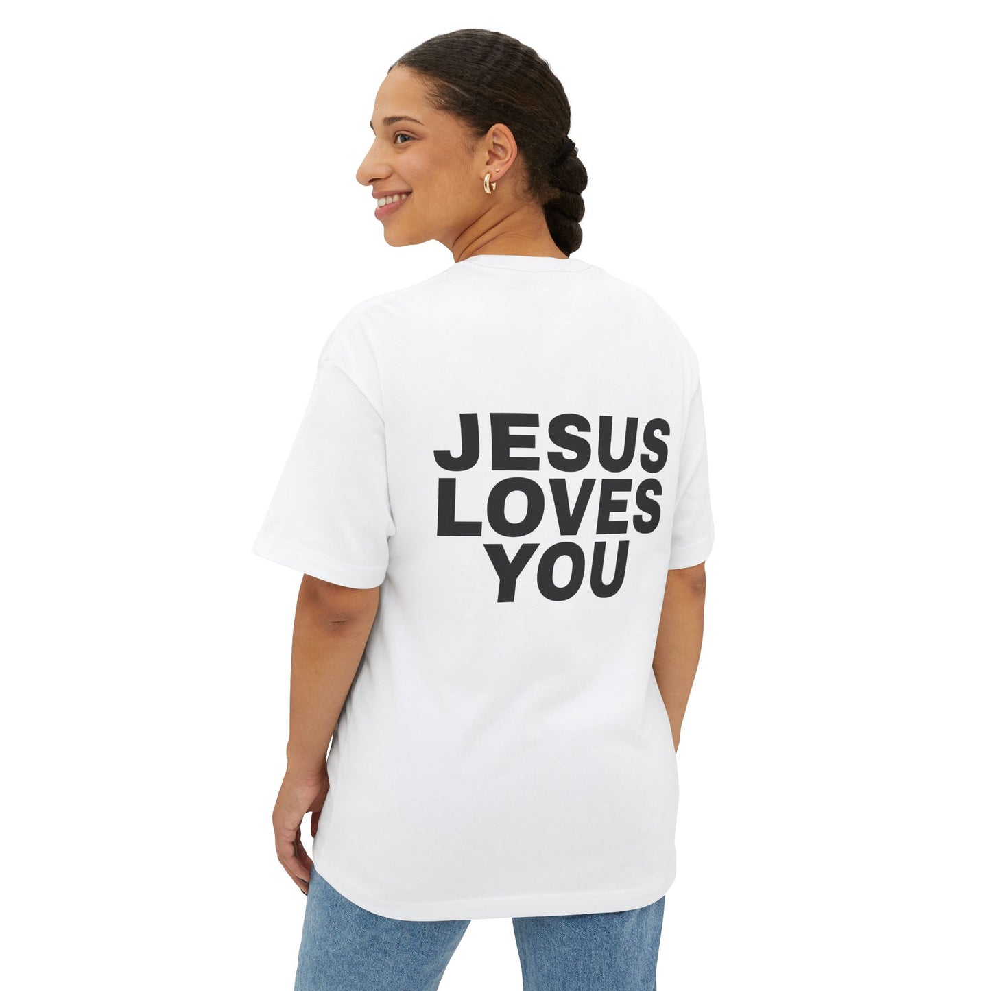 Miracle Crafted Oversized Tee - Jesus Loves You