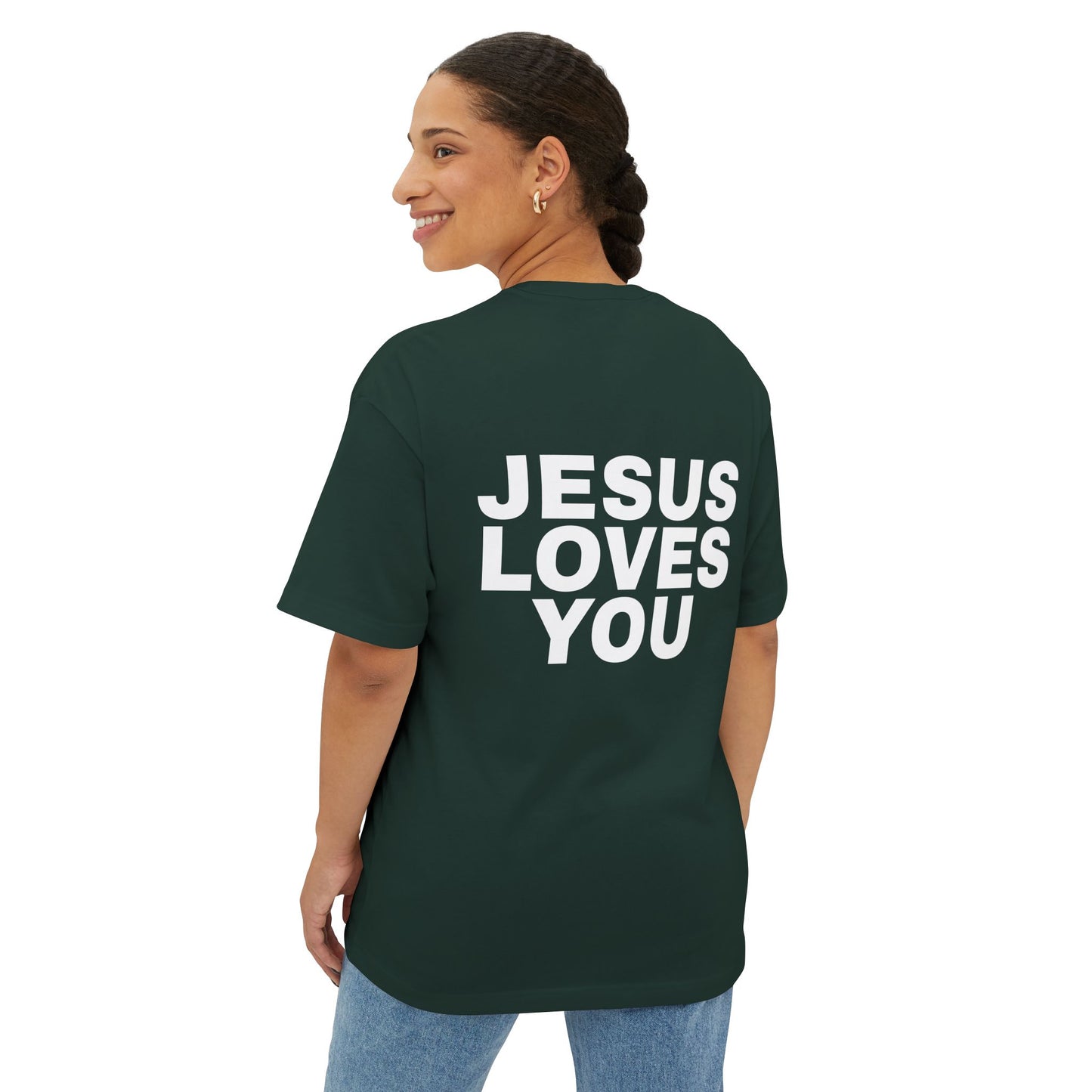 Miracle Crafted Oversized Tee - Jesus Loves You