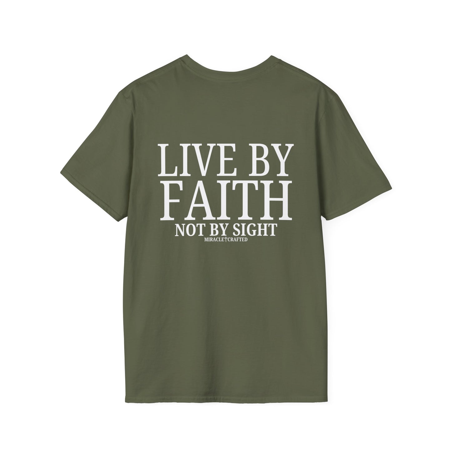 Miracle Crafted Tee - "Faith > Feelings" Front & Back Logo