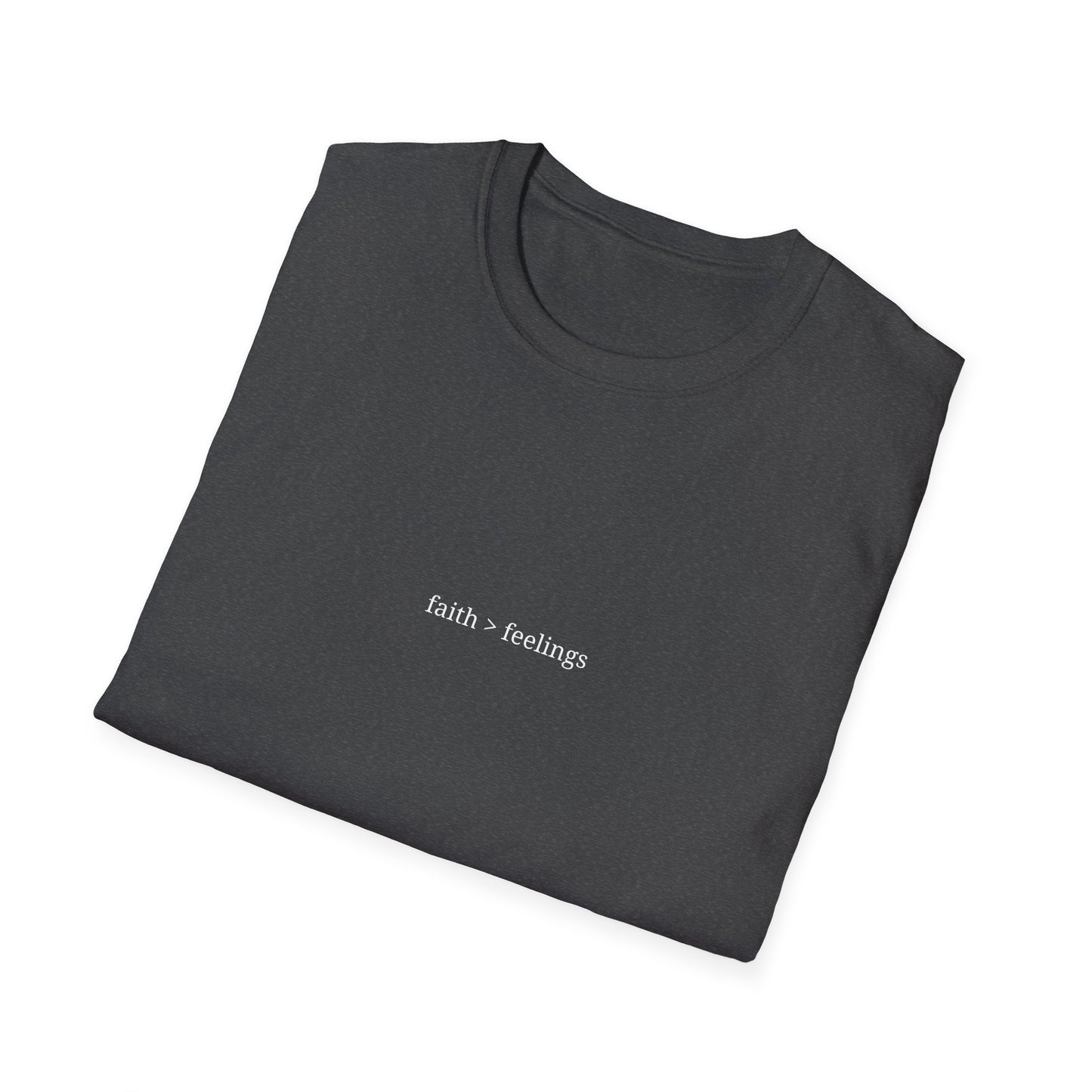Miracle Crafted Tee - "Faith > Feelings" Front & Back Logo