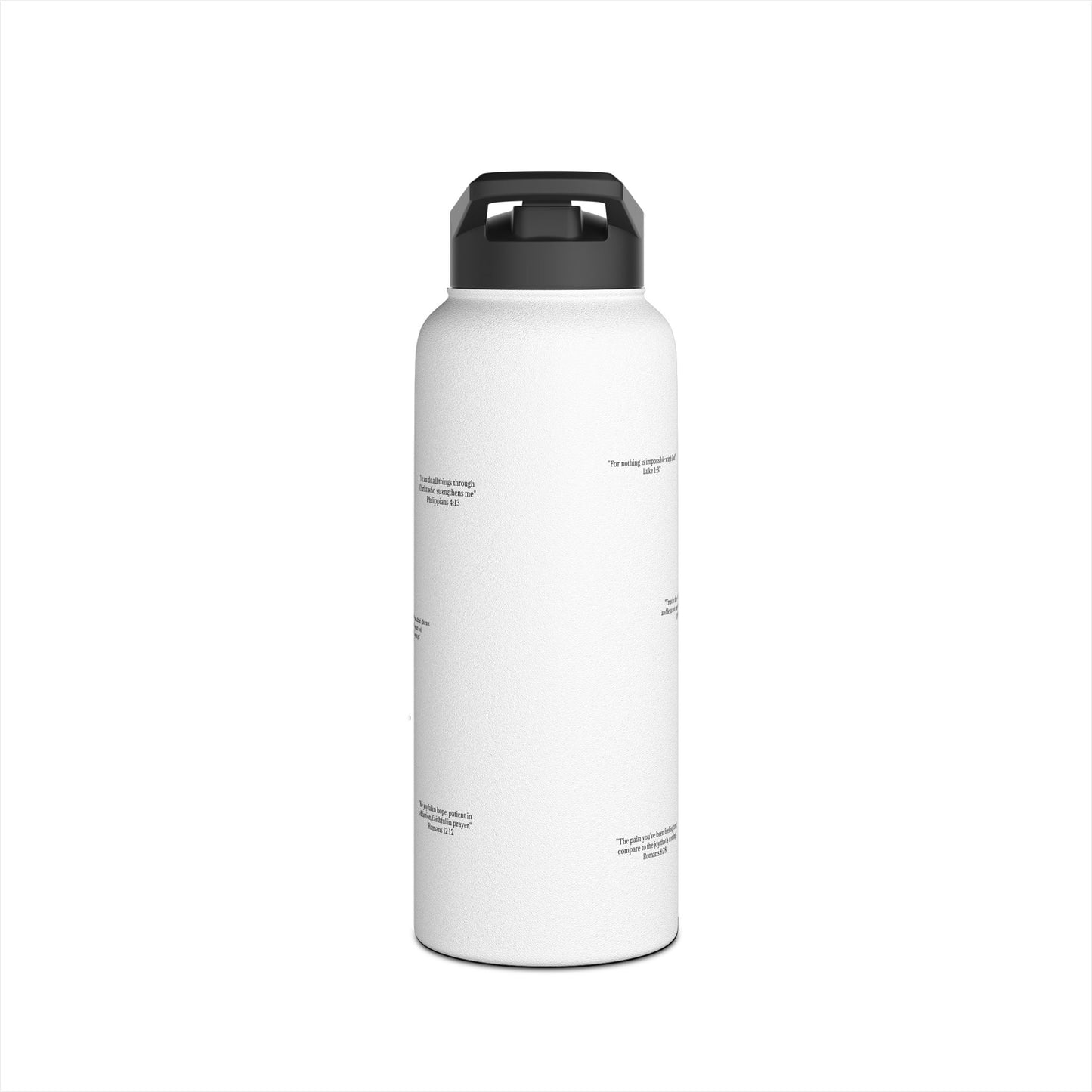 Crafted Cups - White Scripture Bottle (18oz, 30oz)