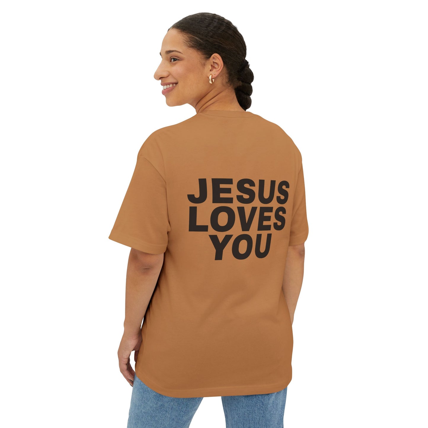 Miracle Crafted Oversized Tee - Jesus Loves You