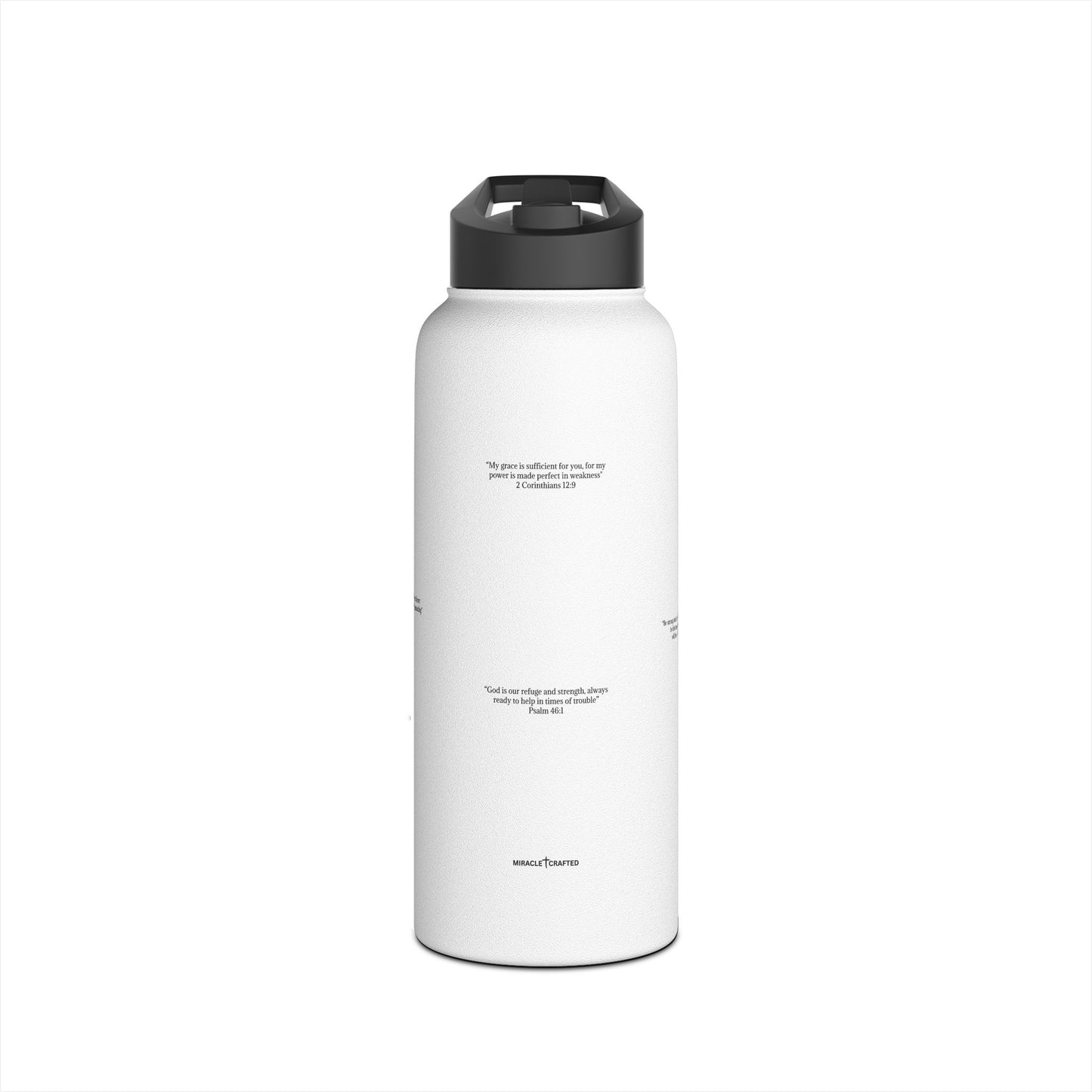 Crafted Cups - White Scripture Bottle (18oz, 30oz)