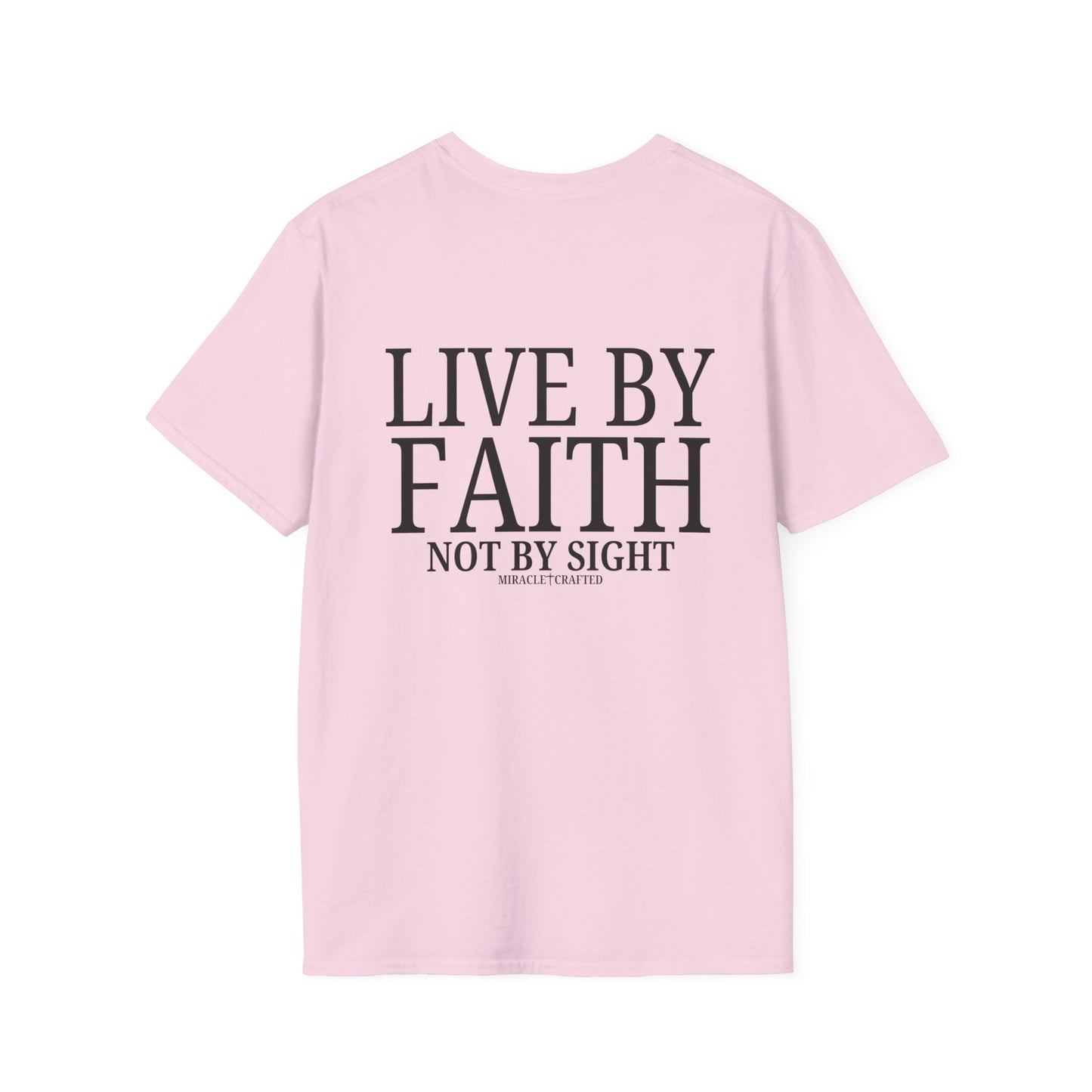 Miracle Crafted Tee - "Faith > Feelings" Front & Back Logo