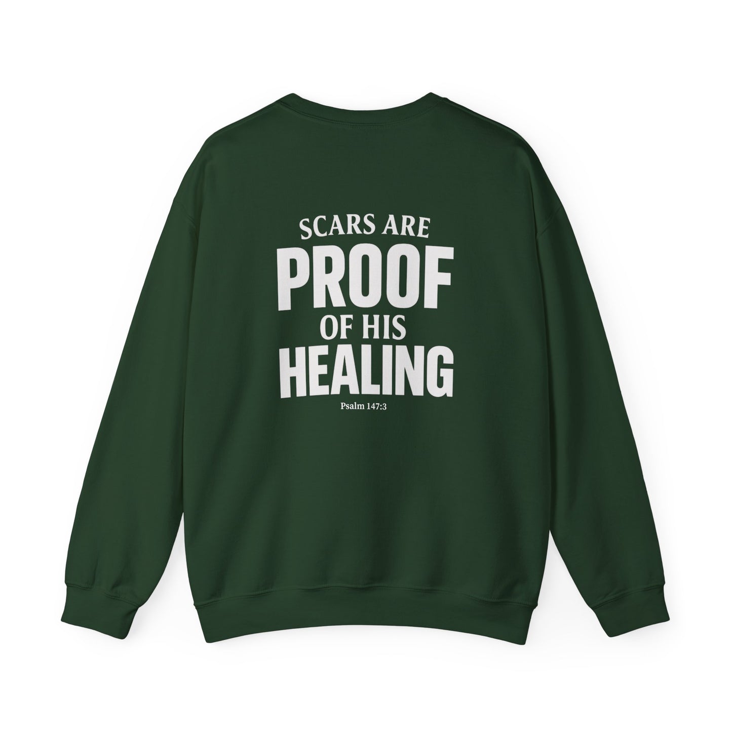 Miracle Crafted Crewneck - Scars Are Proof Of His Healing
