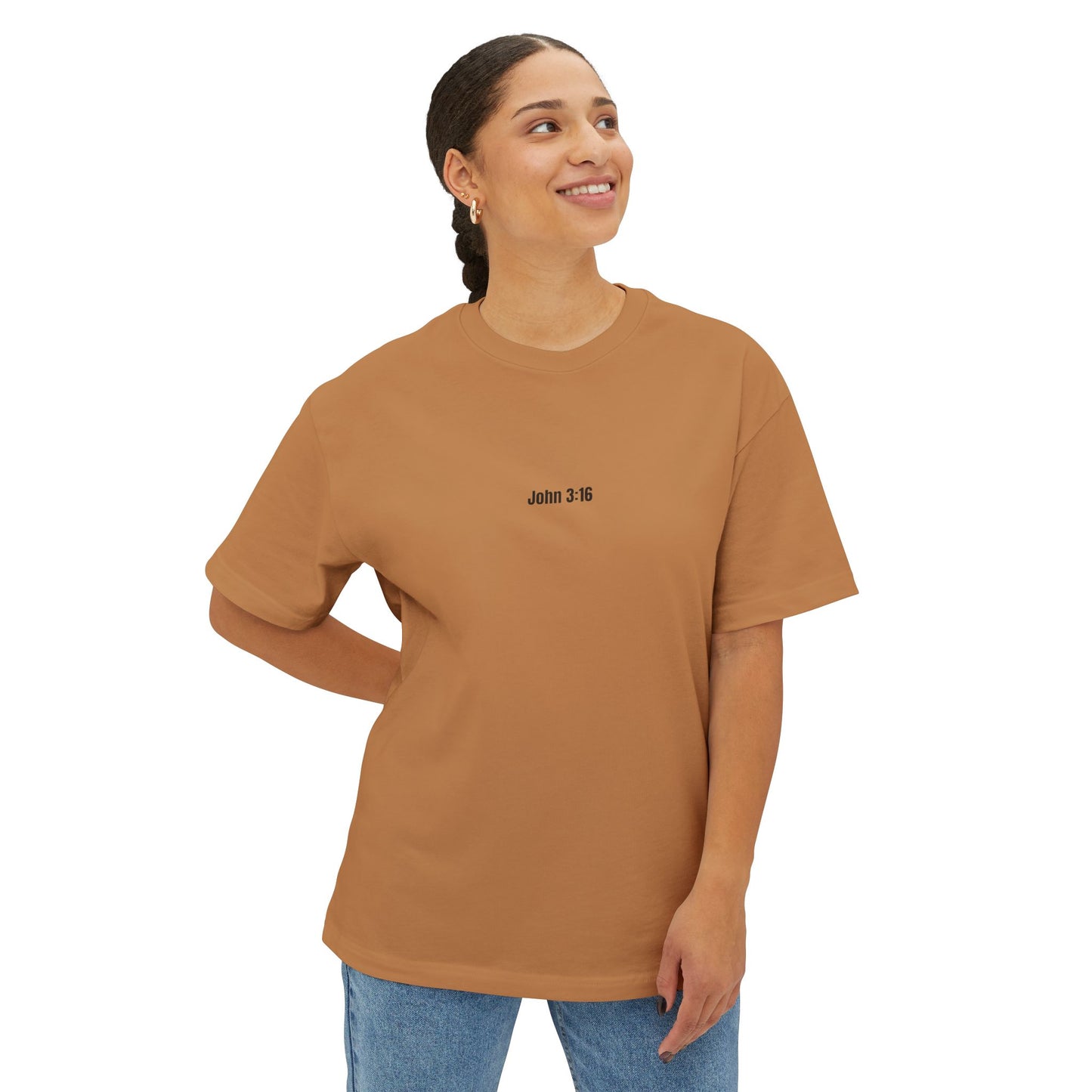 Miracle Crafted Oversized Tee - Jesus Loves You