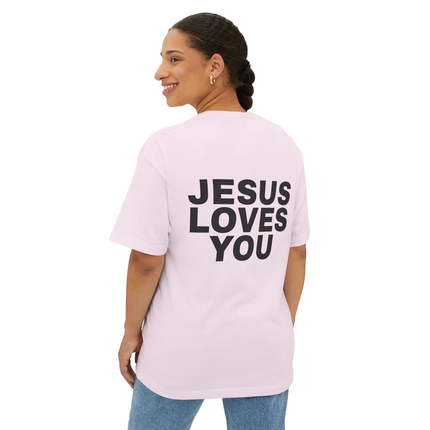 Miracle Crafted Oversized Tee - Jesus Loves You
