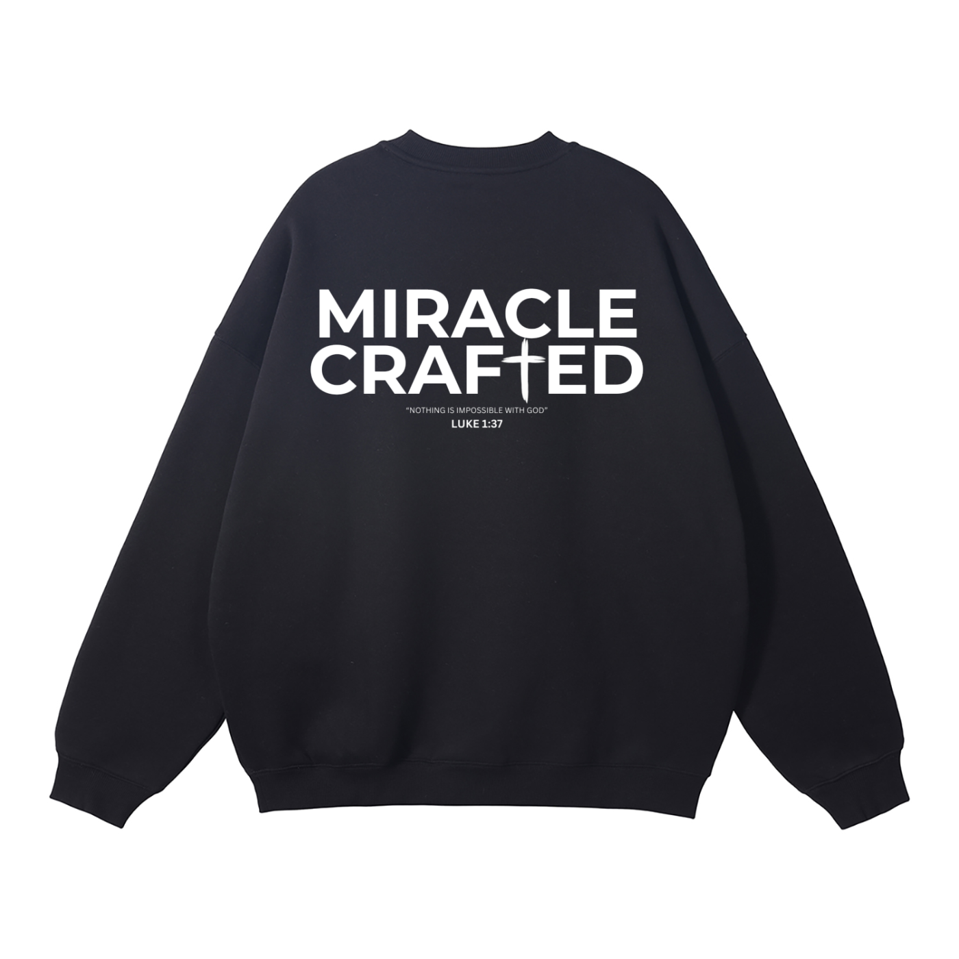 "Crafted Cross" Signature Fleece Crewneck — Dark