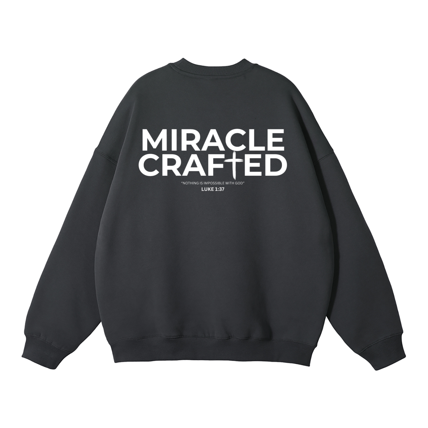 "Crafted Cross" Signature Fleece Crewneck — Dark