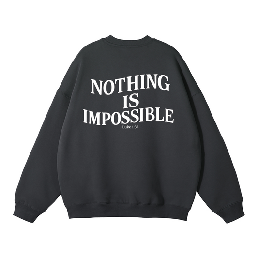 "With God" Signature Fleece Crewneck — Dark