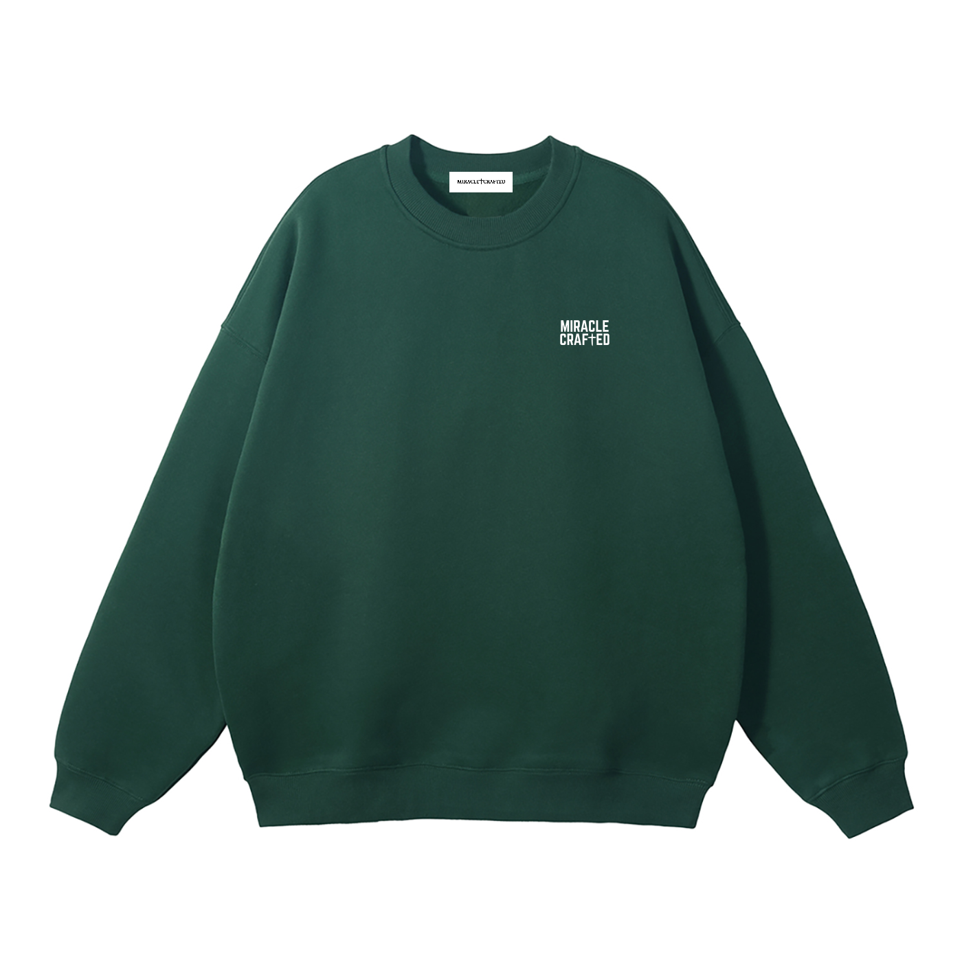 "With God" Signature Fleece Crewneck — Dark