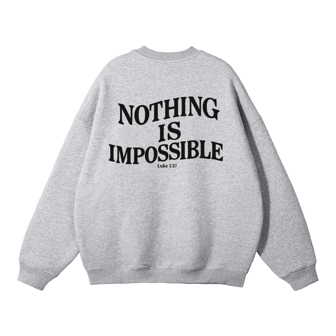 "With God" Signature Fleece Crewneck — Light