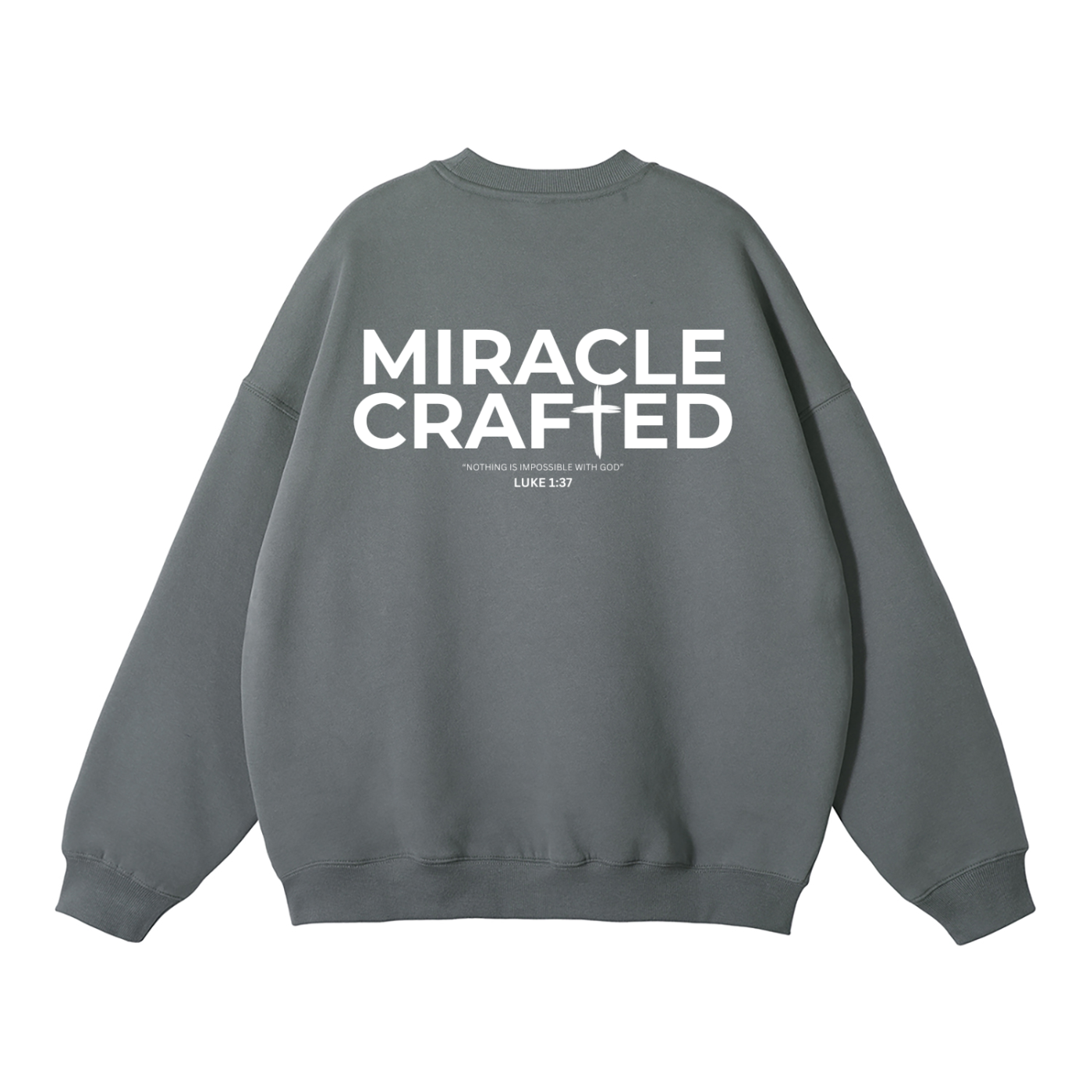 "Crafted Cross" Signature Fleece Crewneck — Dark