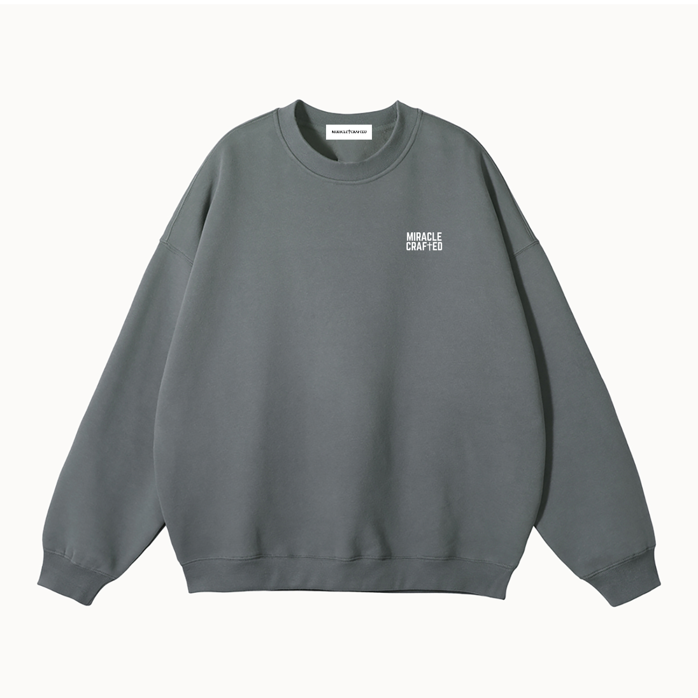 "With God" Signature Fleece Crewneck — Dark