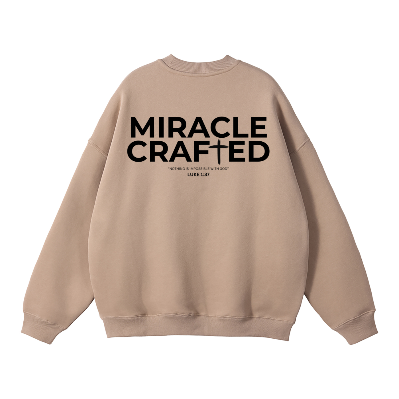 "Crafted Cross" Signature Fleece Crewneck — Light