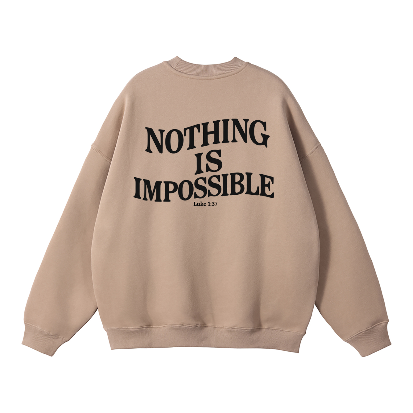 "With God" Signature Fleece Crewneck — Light