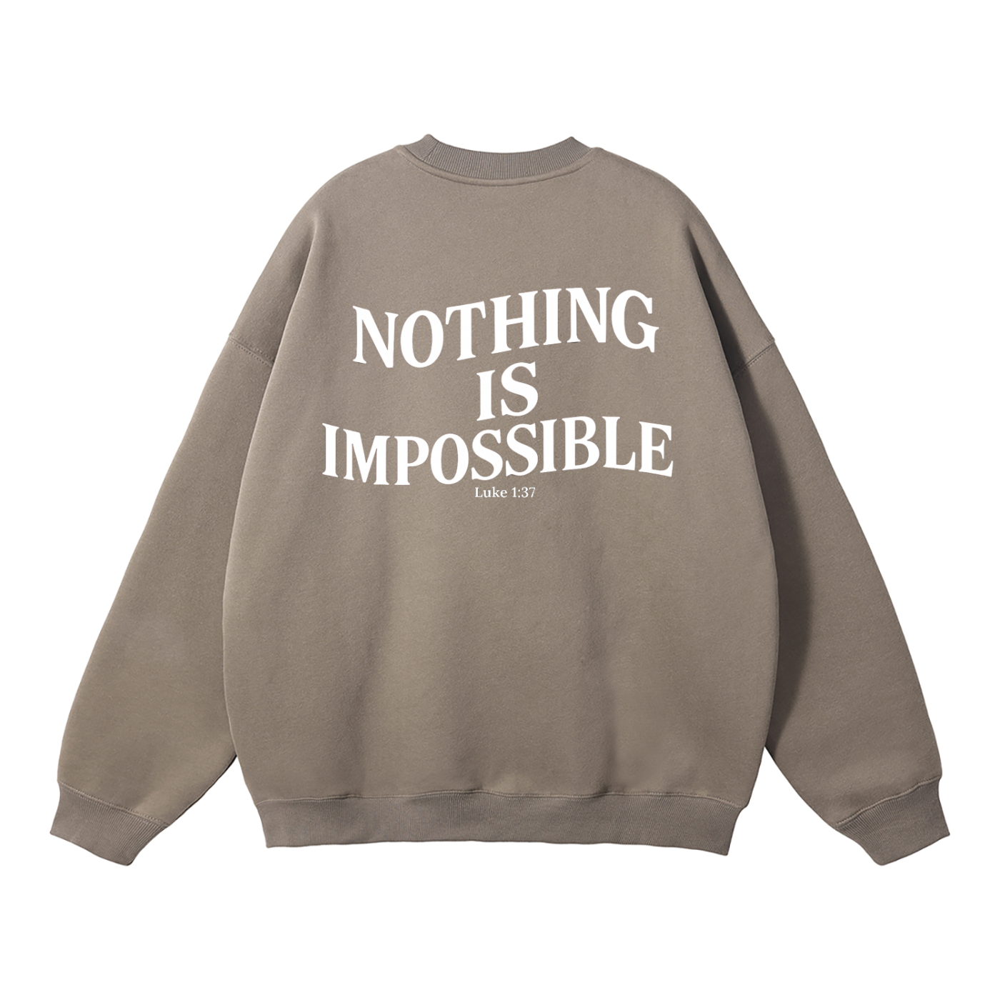 "With God" Signature Fleece Crewneck — Dark