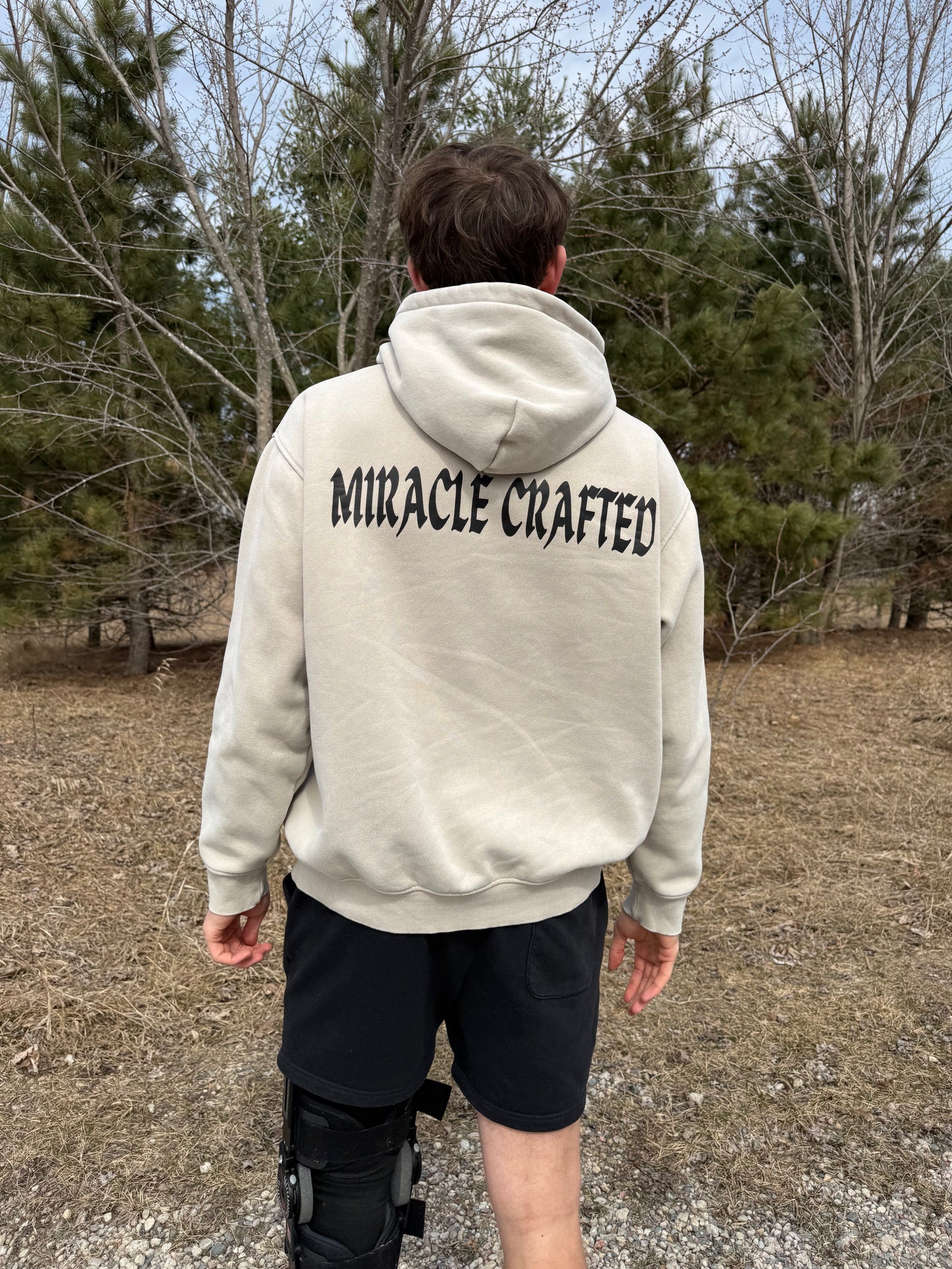 "Miracle Crafted" Snow-Washed Signature Fit Hoodie — Light