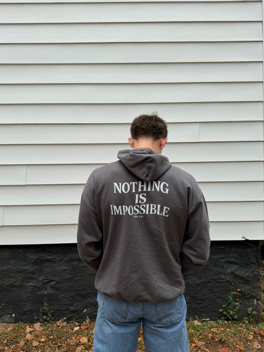 Miracle Crafted Hoodie - Luke 1:37 "Nothing Is Impossible"