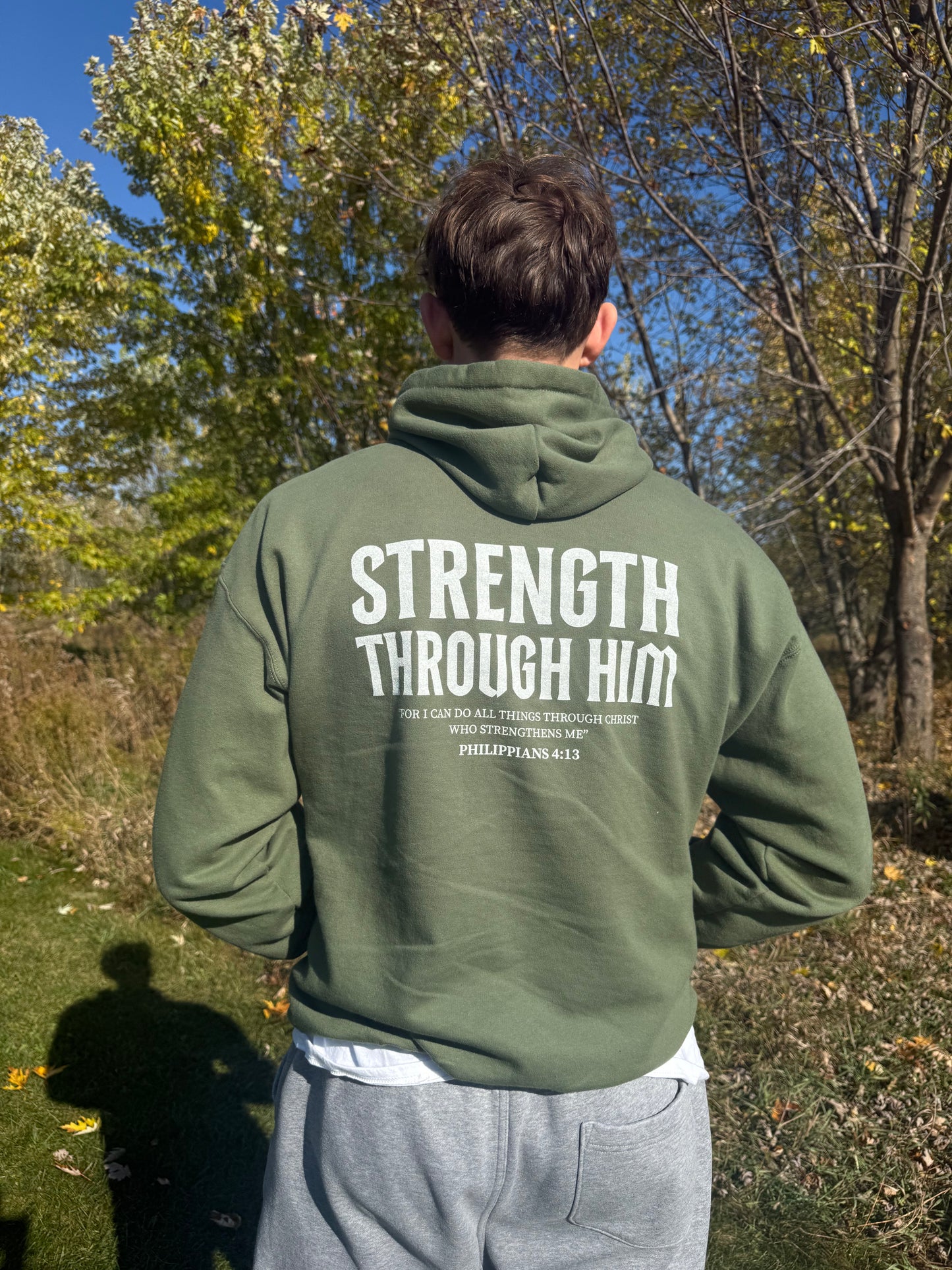 Miracle Crafted Hoodie - "Strength Through Him" Philippians 4:13