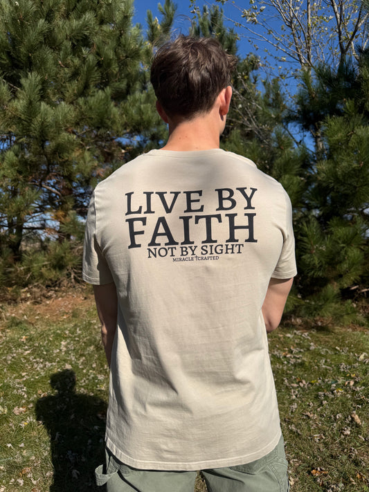 Miracle Crafted Tee - "Faith > Feelings" Front & Back Logo