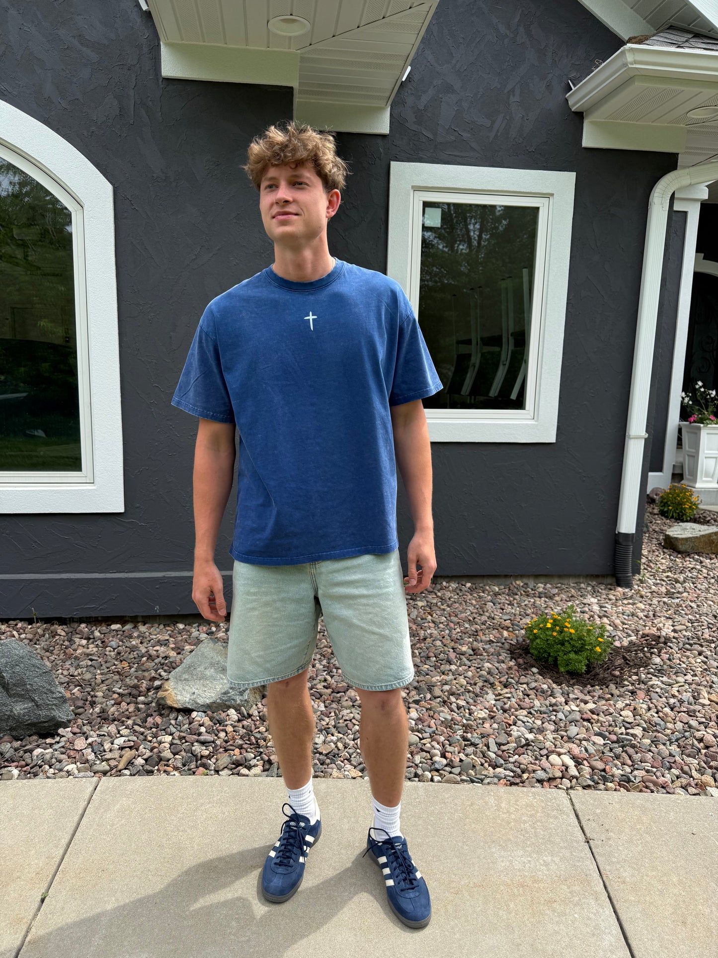 "The Foundation" Snow-Washed Oversized Tee