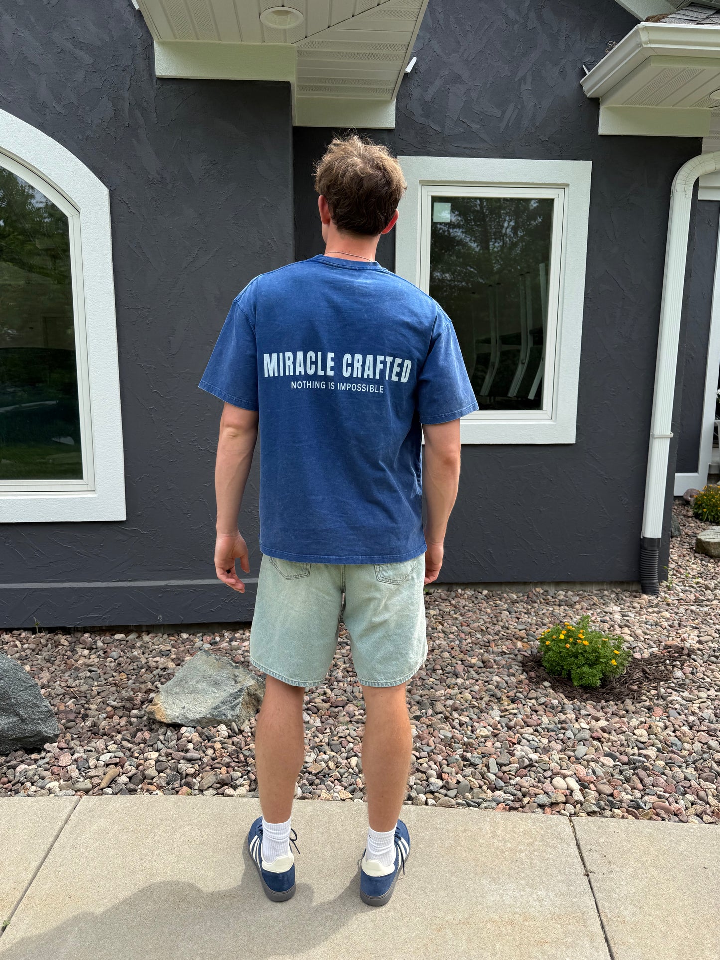 "The Foundation" Snow-Washed Oversized Tee