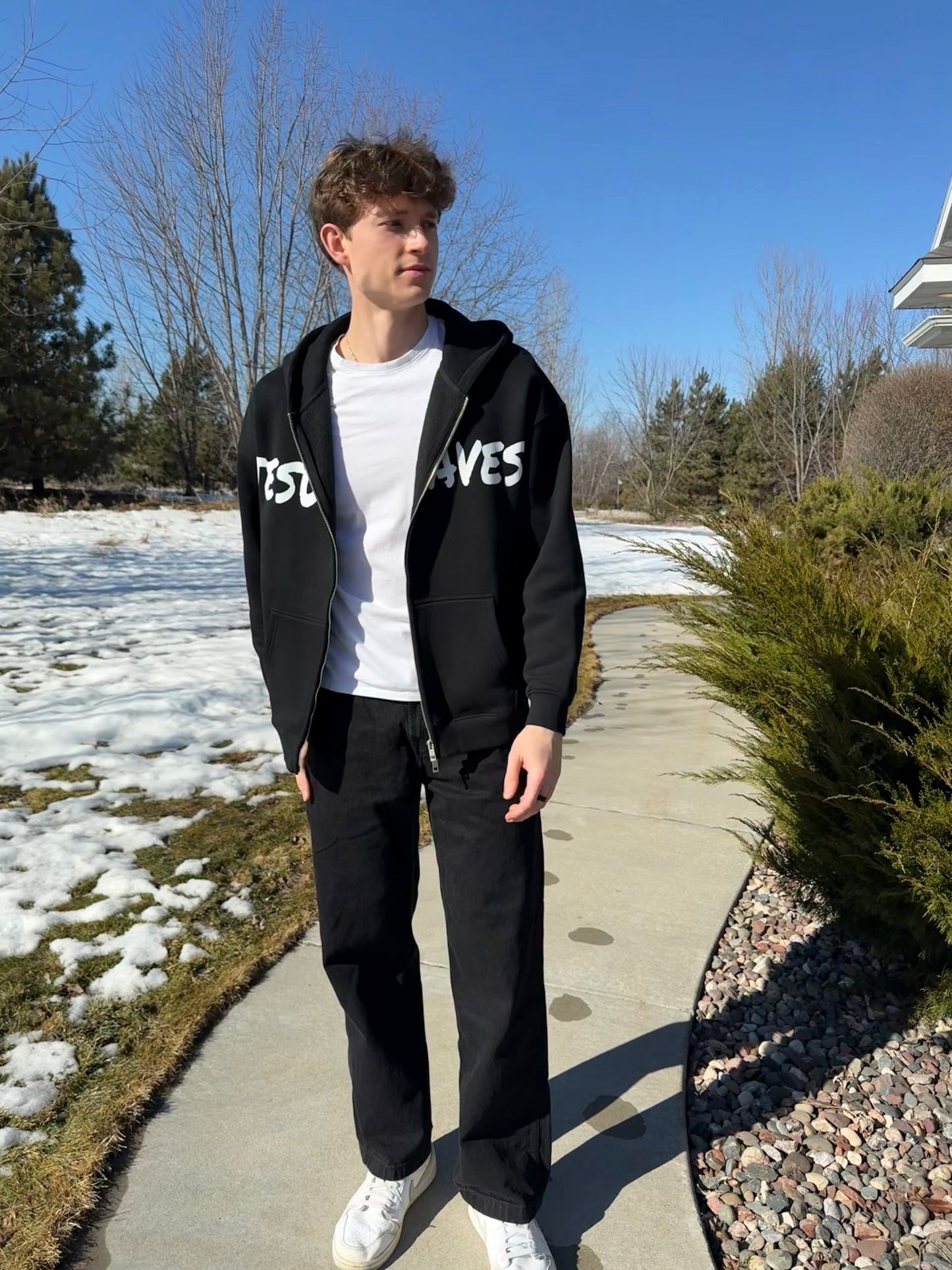 "Saved" Signature Fleece Zip-Up Hoodie