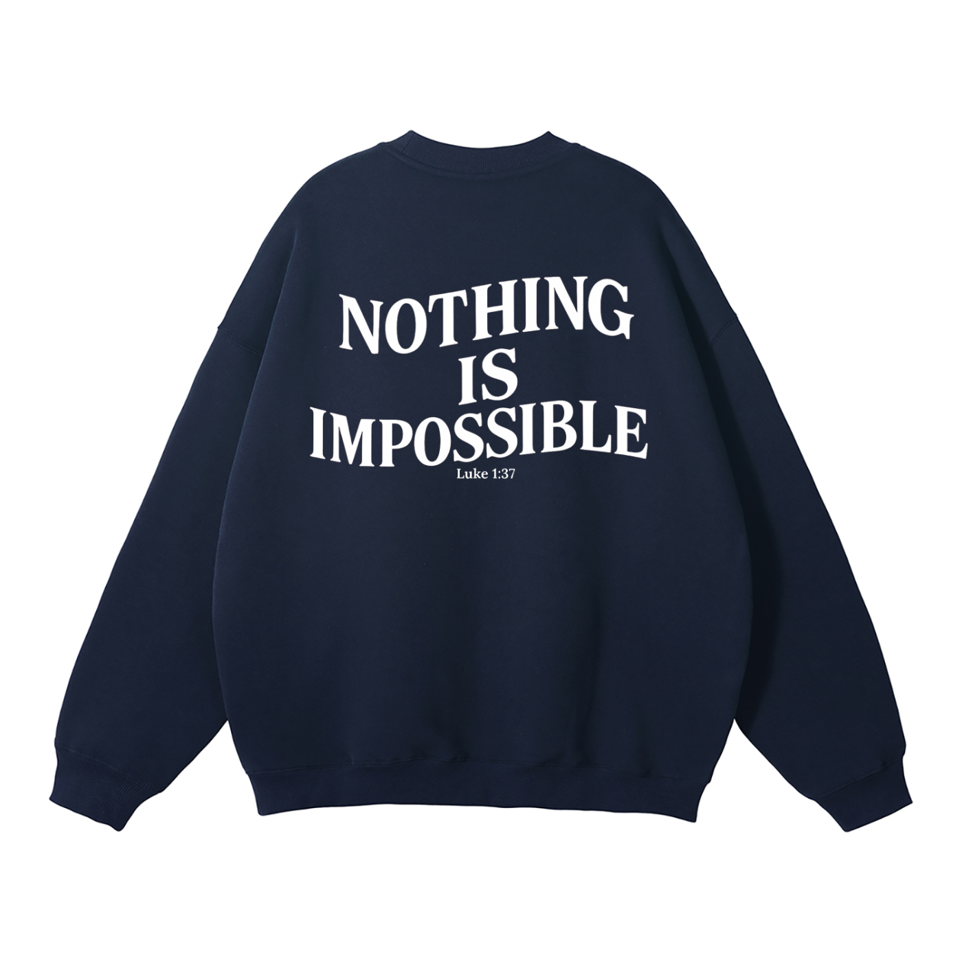 "With God" Signature Fleece Crewneck — Dark