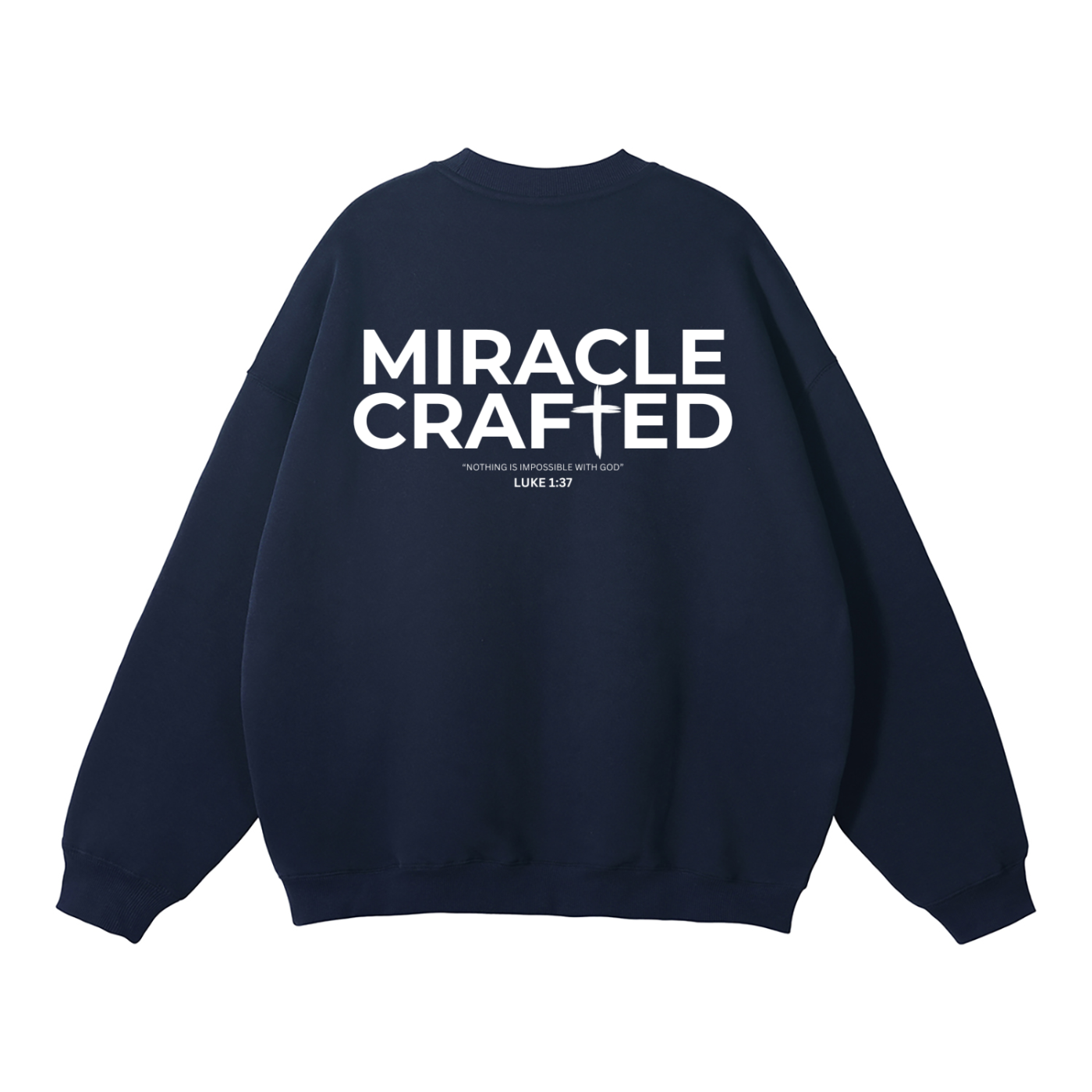 "Crafted Cross" Signature Fleece Crewneck — Dark
