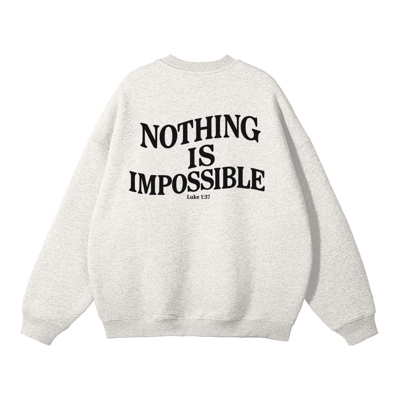 "With God" Signature Fleece Crewneck — Light