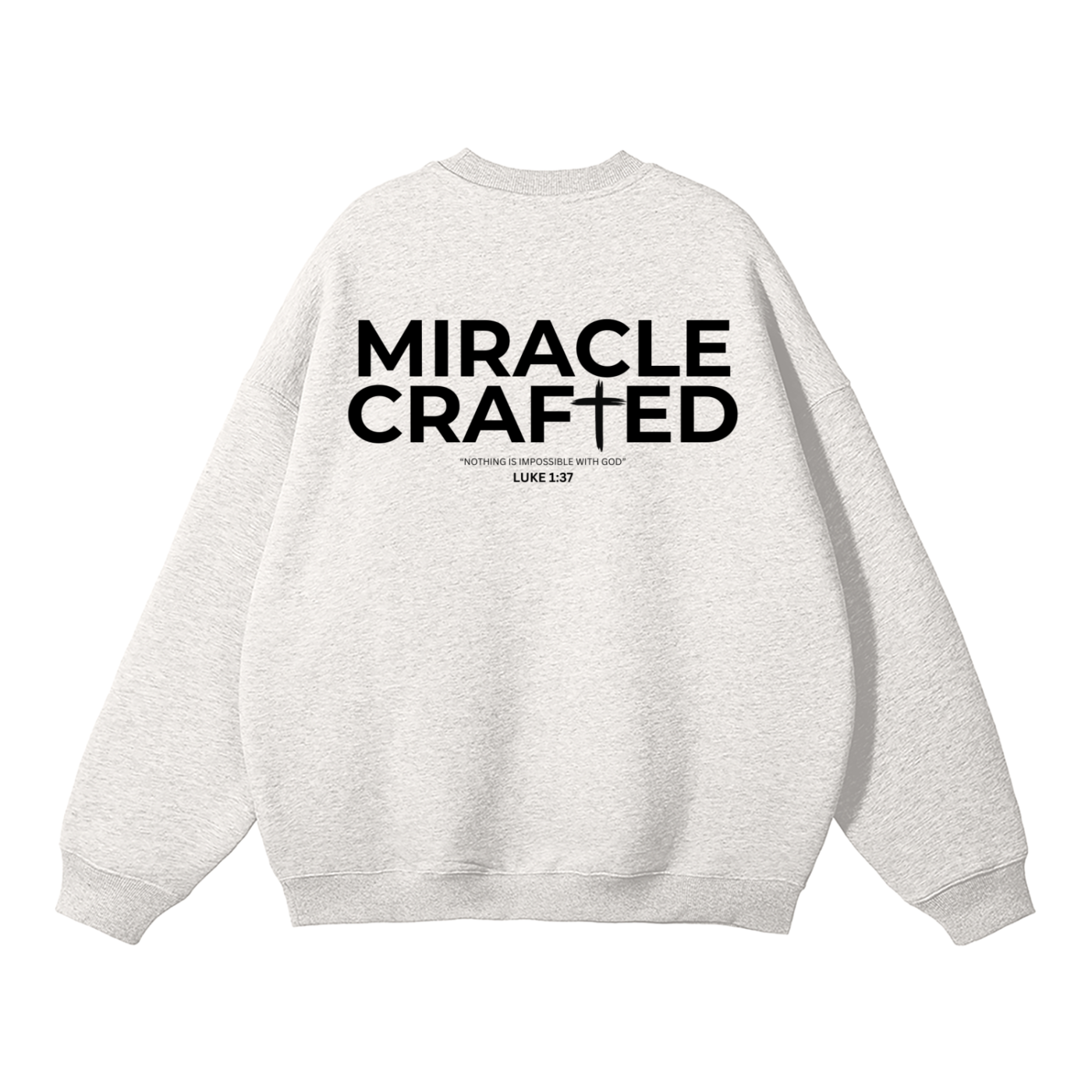 "Crafted Cross" Signature Fleece Crewneck — Light