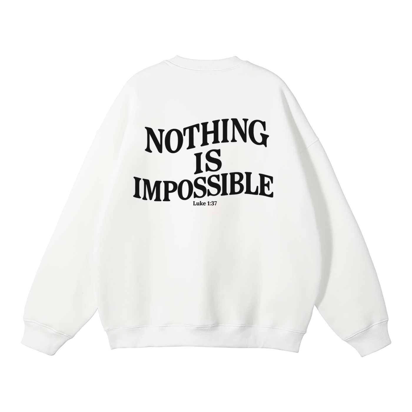 "With God" Signature Fleece Crewneck — Light