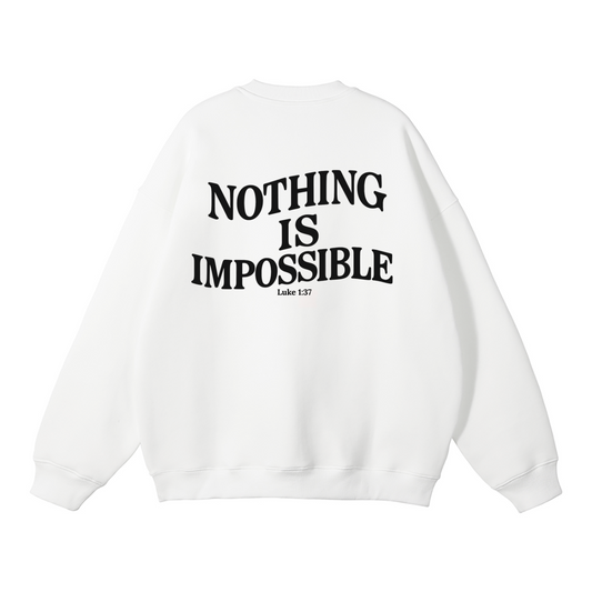 "With God" Signature Fleece Crewneck — Light
