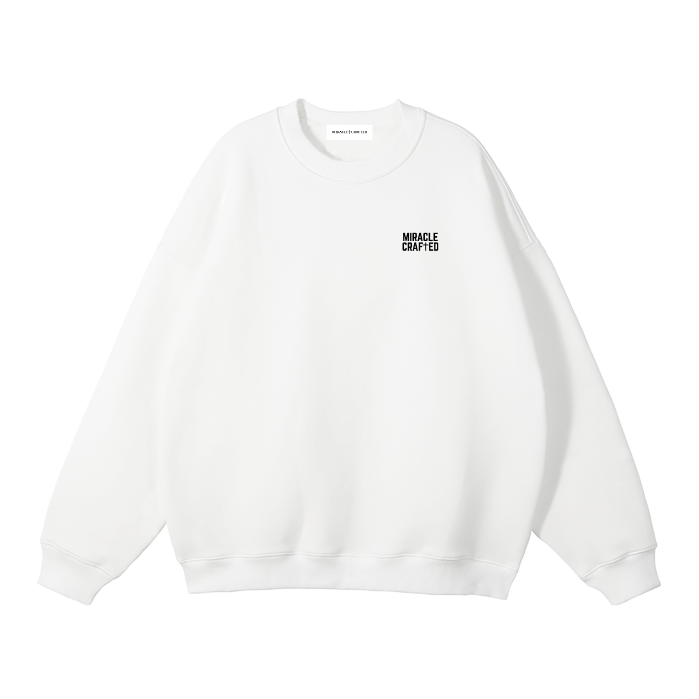 "With God" Signature Fleece Crewneck — Light