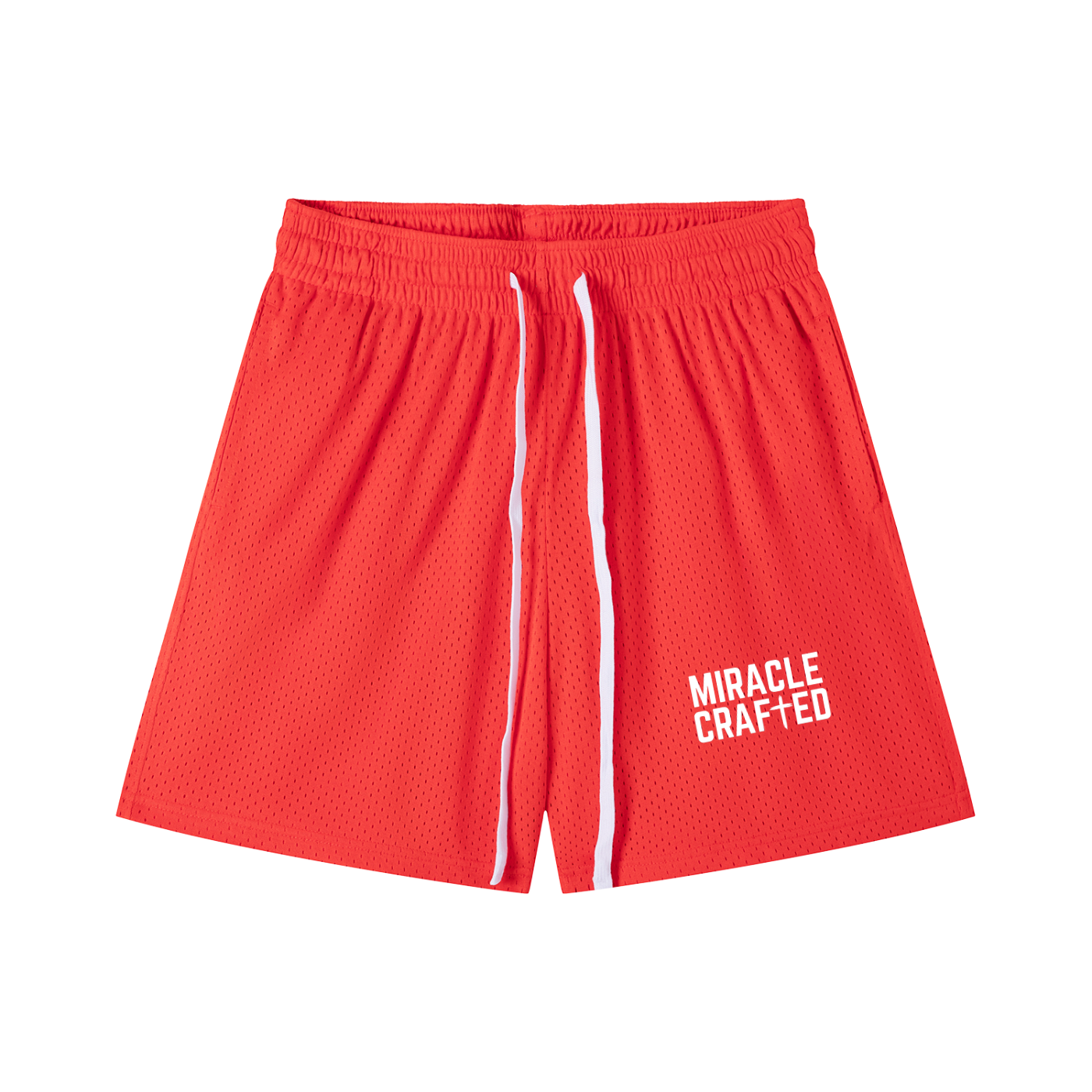 "Vertical Mark" Mesh Shorts
