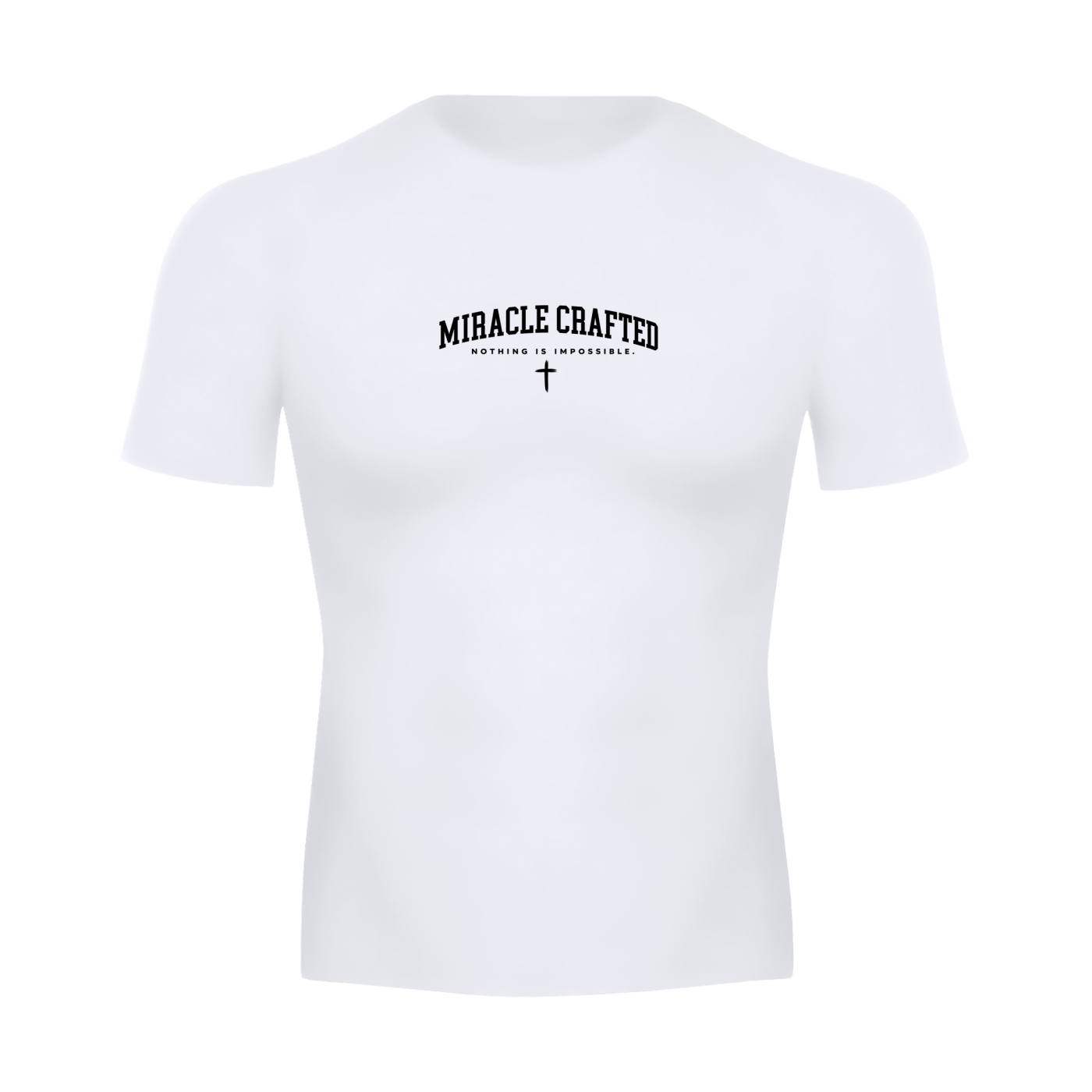 "REBUILT" Compression Tee — White