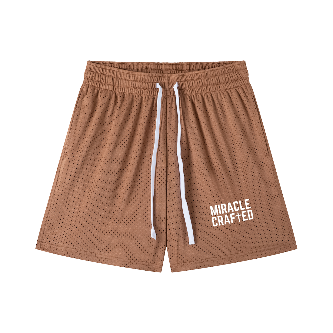 "Vertical Mark" Mesh Shorts