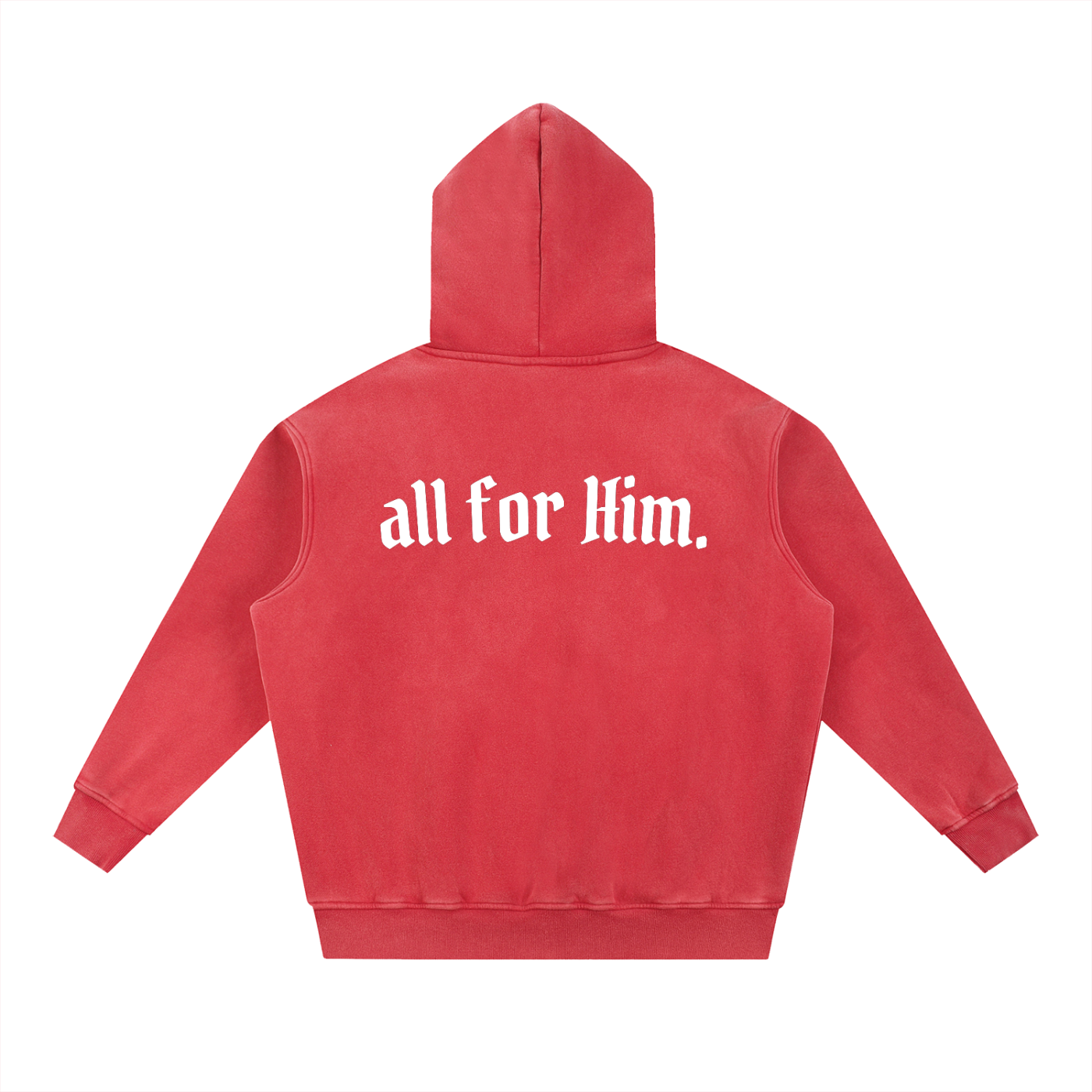 "All For Him" Snow-Washed Signature Fit Hoodie — Dark