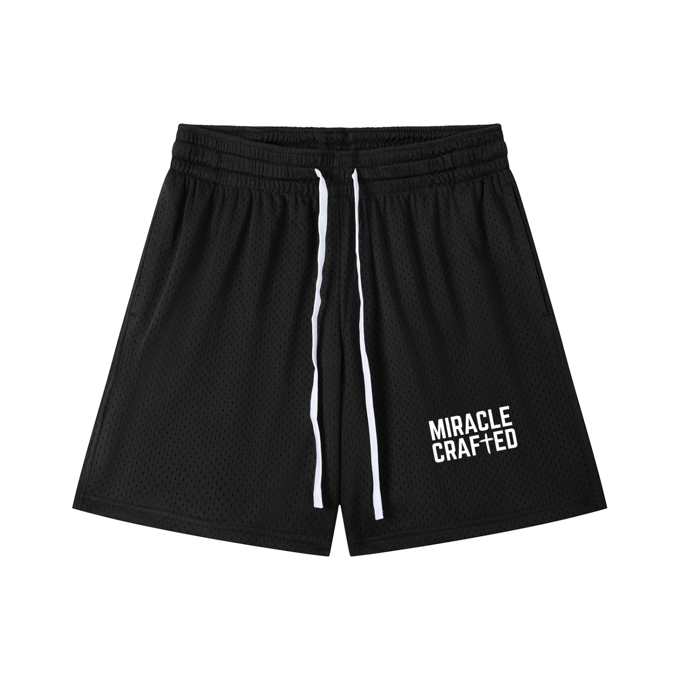 "Vertical Mark" Mesh Shorts